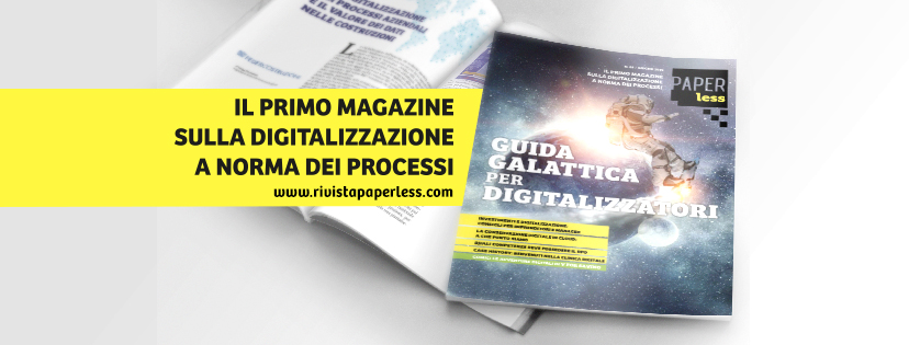 Al momento stai visualizzando Online il terzo numero di Paperless “Guida galattica per digitalizzatori”